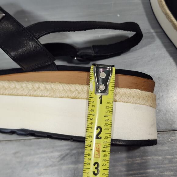 VANELi Edrys Studded Sandals Espadrille Platform Black Size 10.5 Narrow - Picture 14 of 15